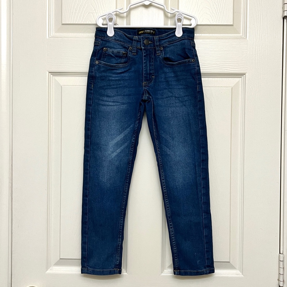 Boys Lee Skinny Fit Straight Leg Dark Denim Jeans Size 8